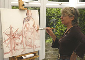 Norma Procter painting Gandhi